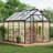 6x8 ft Polycarbonate Greenhouse Upgraded handle model - Heavy-Duty Aluminum Walk-in Garden House with Roof Vent & Lockable Sliding Door - UV Protection & Snow Load Resistant - Integrated Drainage for Backyard, Patio, Lawn, Gray-125096565-125096572