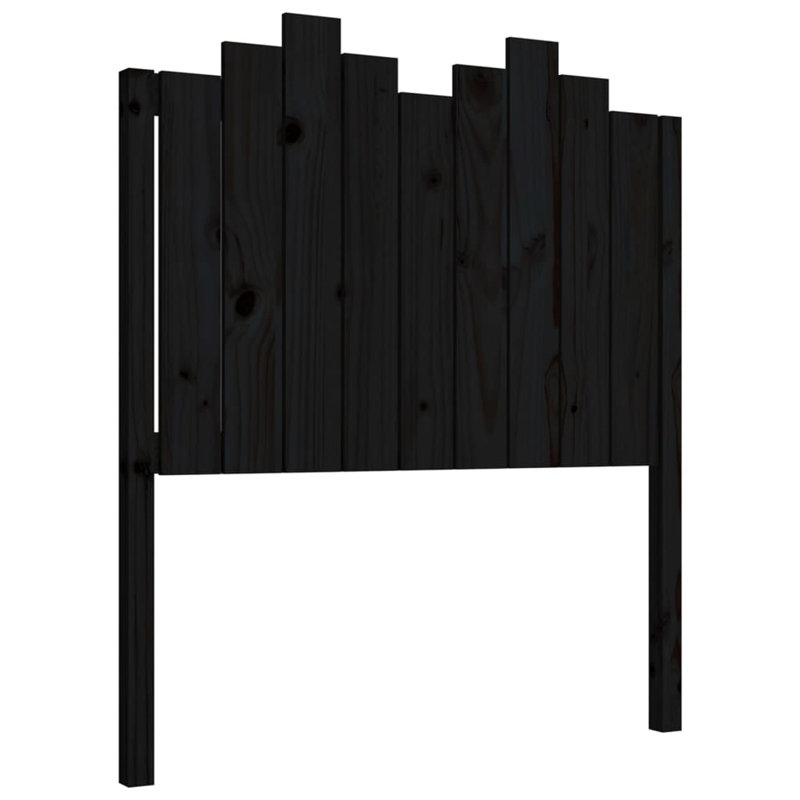 Athiran Headboard, Black, 96x4x110 cm, Solid Pine Wood
