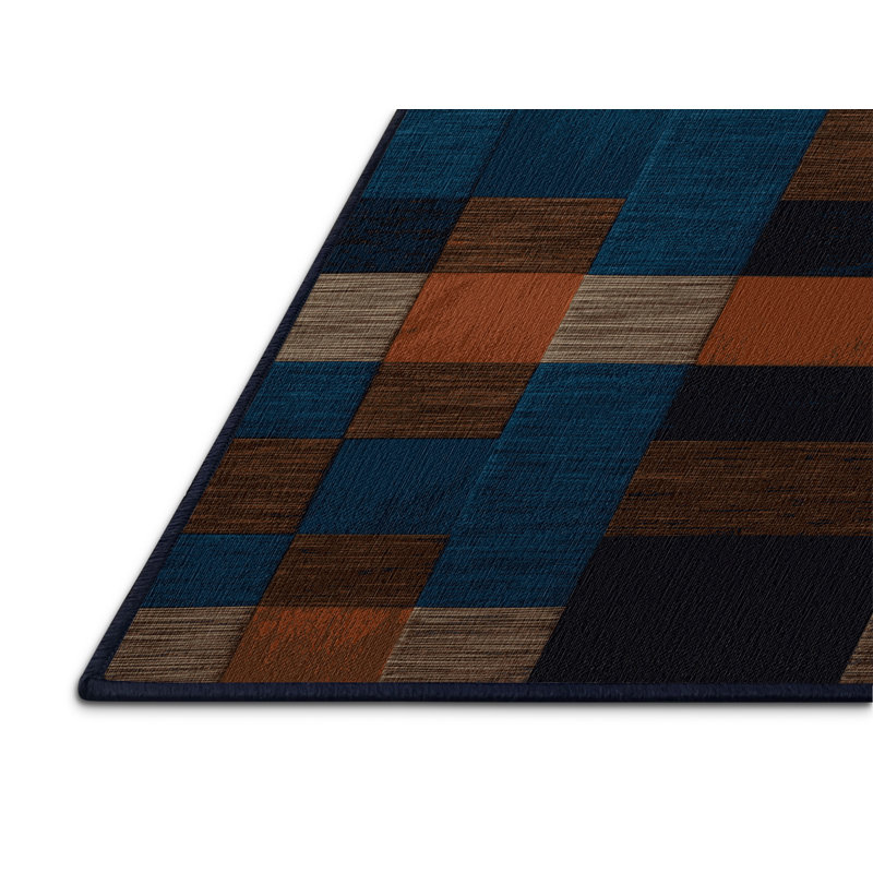 Tapis mauve lavable à la machine, Rond 8 pi