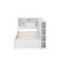 Lit de jour simple en bois avec tablettes, USB et lit gigogne-281741223