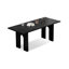 Black Rectangular Solid Dining Table For Dining Room/Kitchen