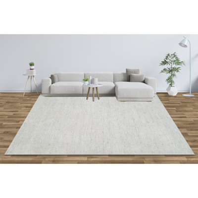 Tapis gris noué à la main de haute qualité