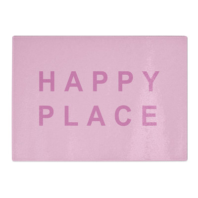 Happy Place Typography Chopping Board