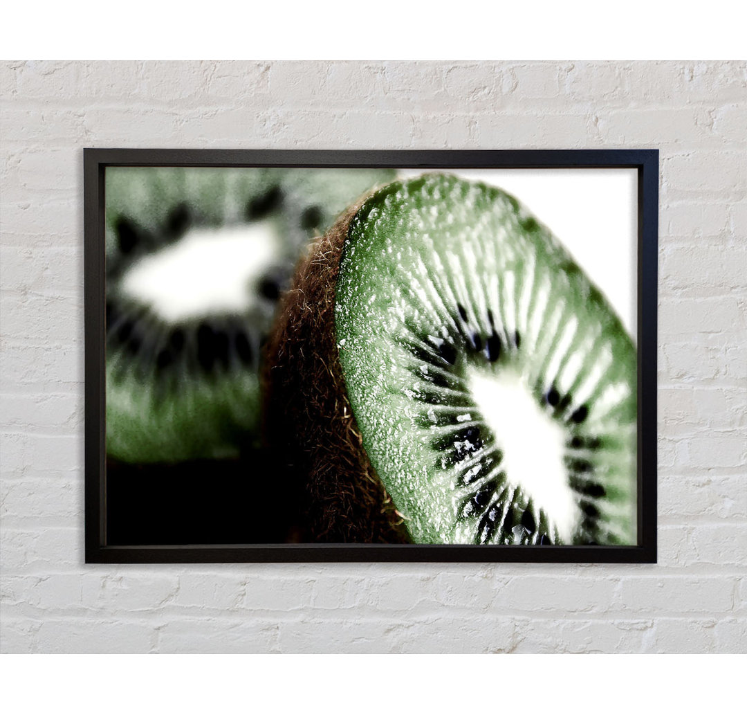 Fresh Kiwi 1 - Einzelner Bilderrahmen Kunstdrucke auf Leinwand