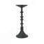 D4 Decorative Black Iron Candle Holder with Spindle Design