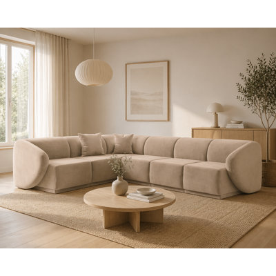 5 Seater Velvet Sectional