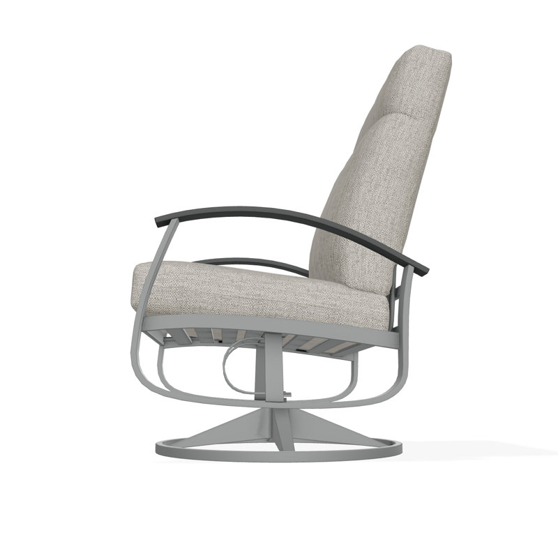 Belle Isle Outdoor Lounge Chair, Graphite, Grasscloth Cloud