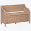Banc de rangement rustique multifonctionnel (brun et beige)-1495237255