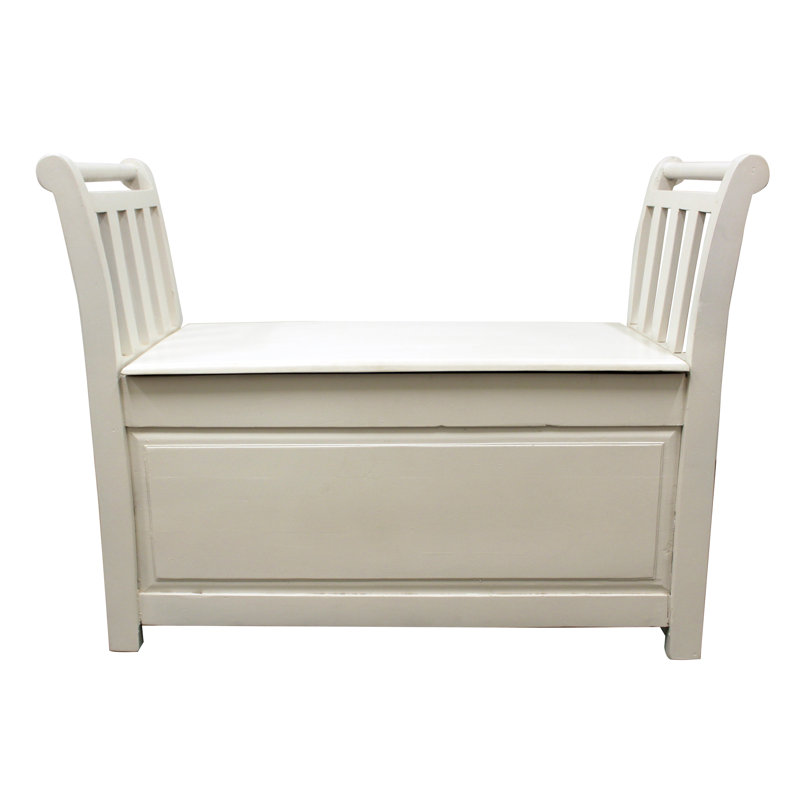Banc de rangement en bois massif