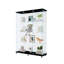 Armoire d'appoint à 3 portes en verre avec tablettes