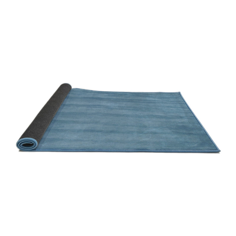 Tapis contemporain bleu, Rond 5 pi