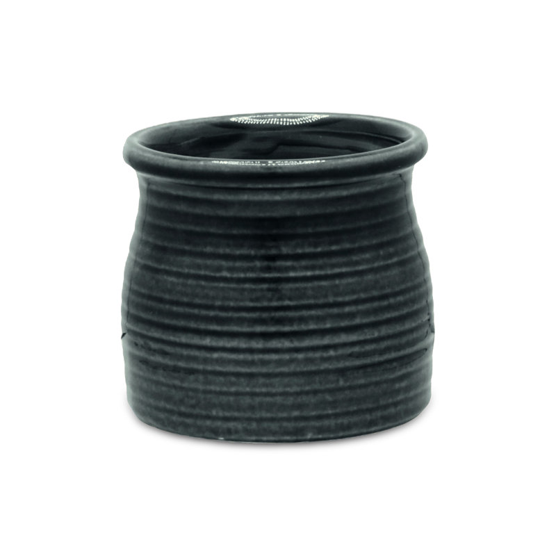 Pot à fleurs Miland, gris, H 4,75 po x l 5 po x P 5 po