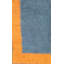 Tapis bleu / orange en laine noué à la main Gribble