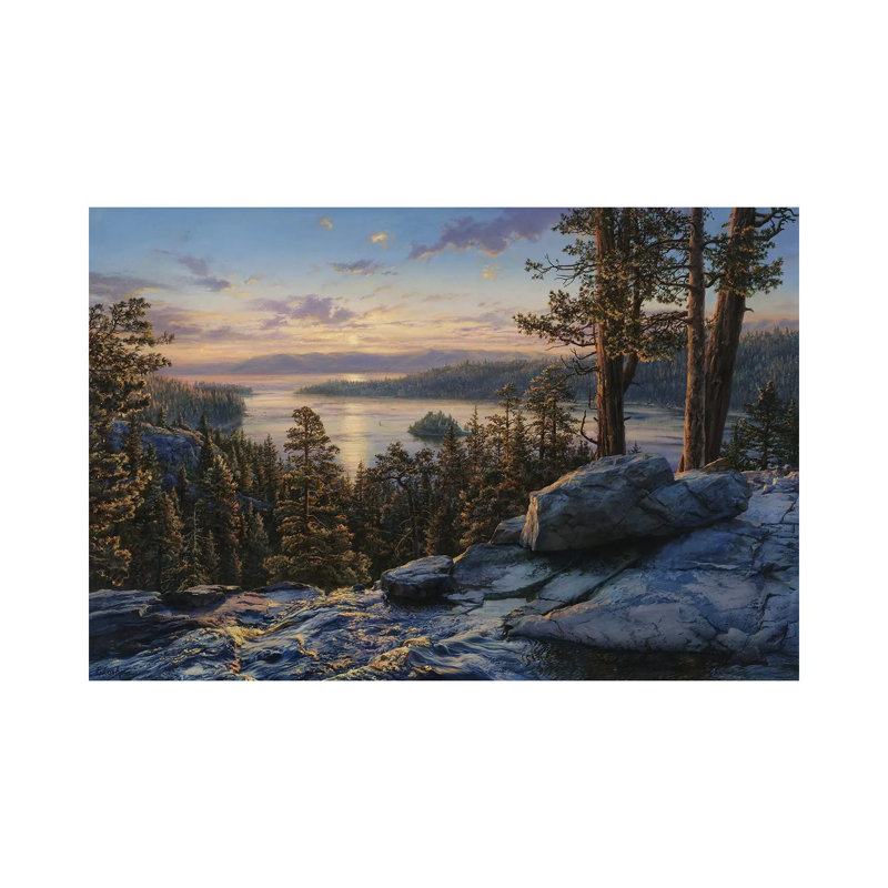 Dawn at Lake Tahoe - Giclée sur toile tendue avec châssis