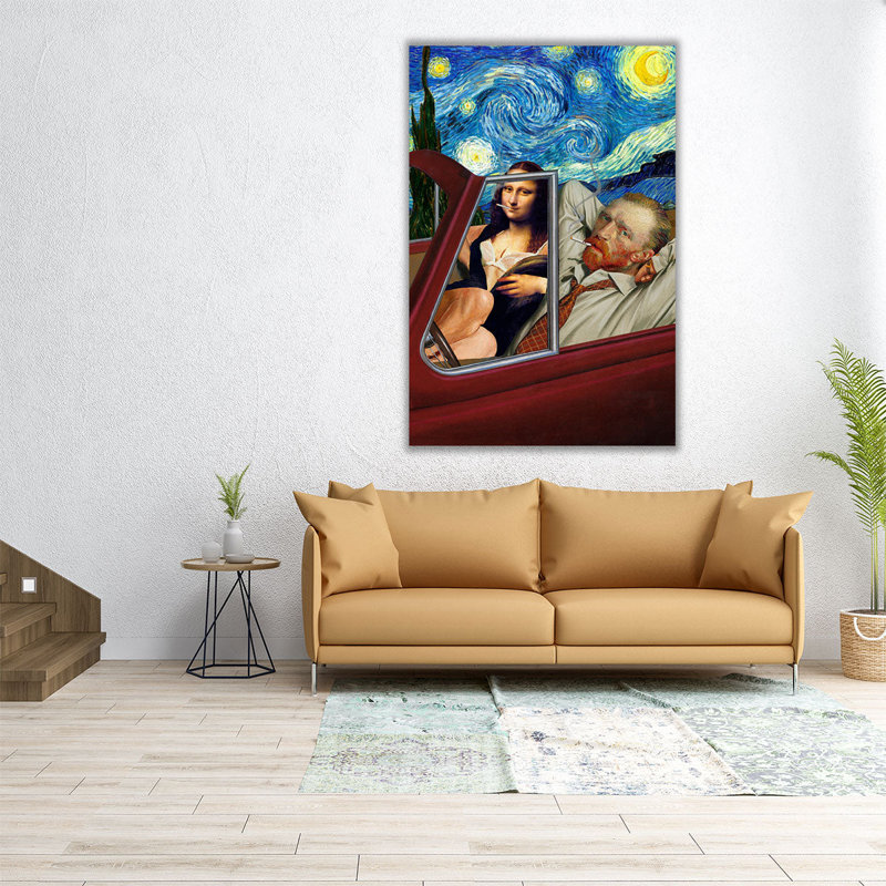 Nuit étoilée - reproduction d'art sur toile, H 30 po x l 20 po