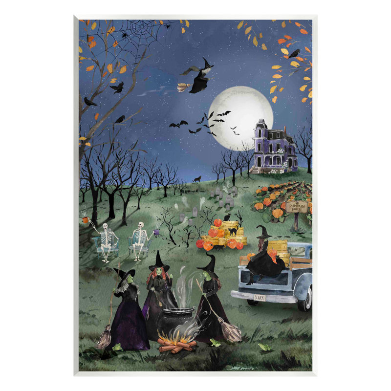 "Autumnal Witches Scene" par Heatherlee Chan, H 19 po x l 13 po x P 0,5 po