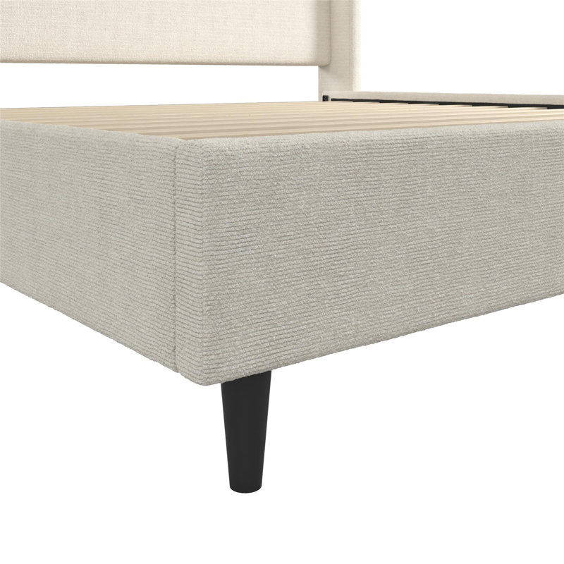 Birzer King Upholstered Wingback Bed