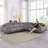 Eurielle 5 - Piece Top Genuine Cowhide Leather Power Reclining Sectional with Headrest Reversible