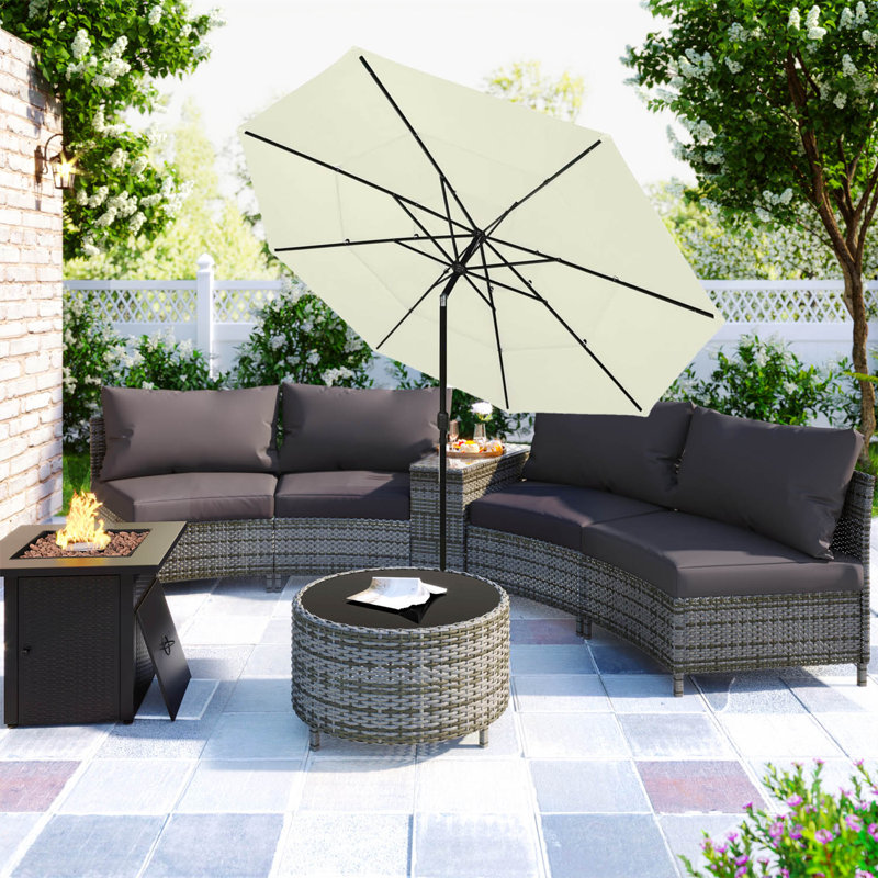 Konnor 350cm Market Parasol, Beige