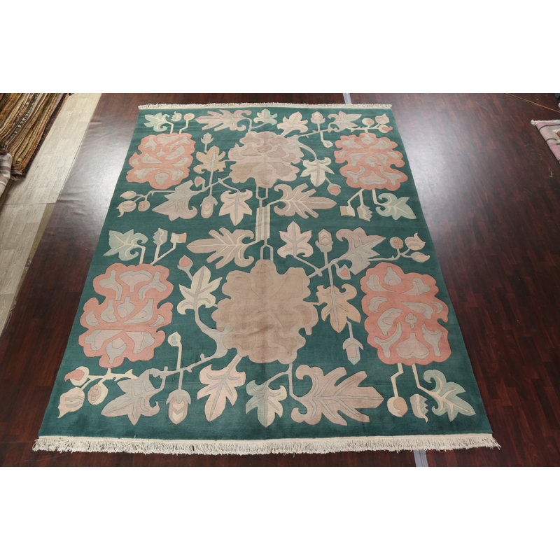 Grand tapis népalais en laine noué à la main 12 x 16