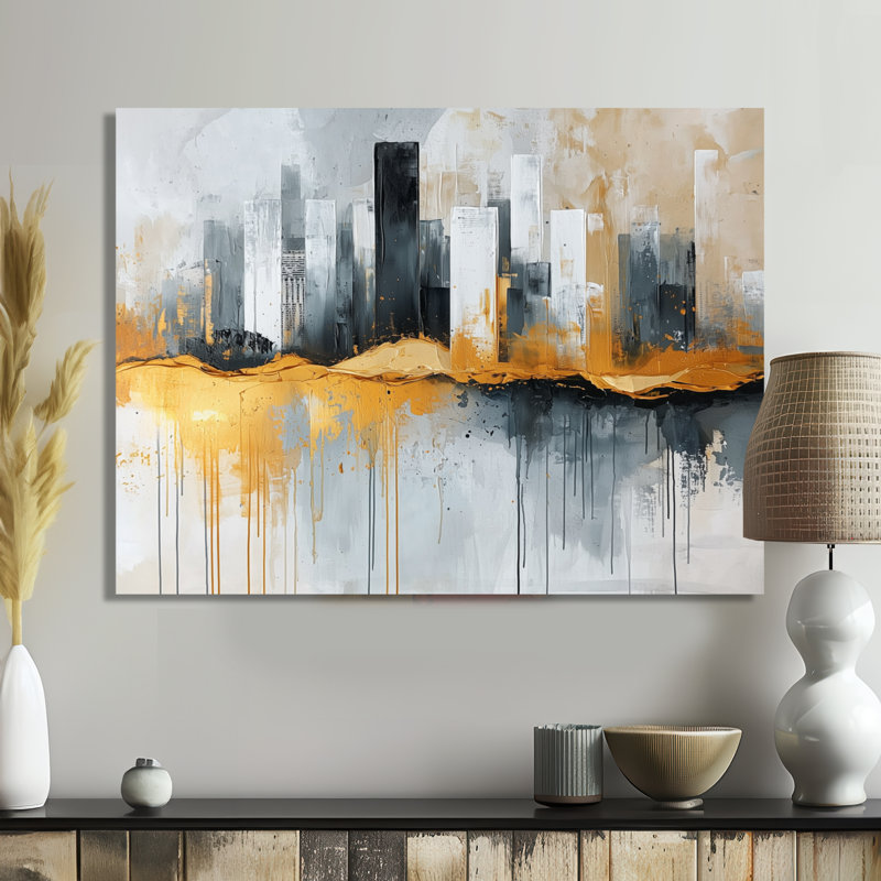 Letendre - Cityscapes Wall Art, Toile tendue, H 16 po x l 32 po, Ne s’applique pas