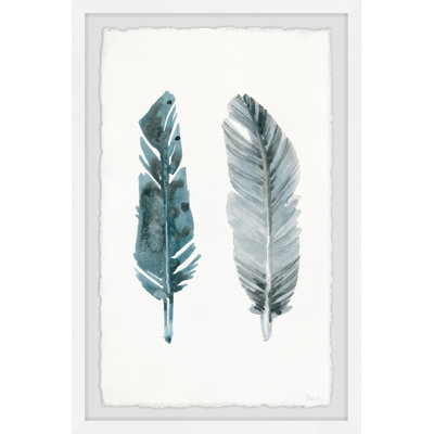 " Metallic Feathers " by Parvez Taj Painting Print