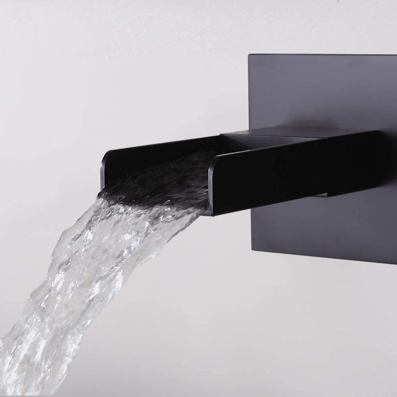 Wall Mounted Waterfall Bathroom Sink Faucet