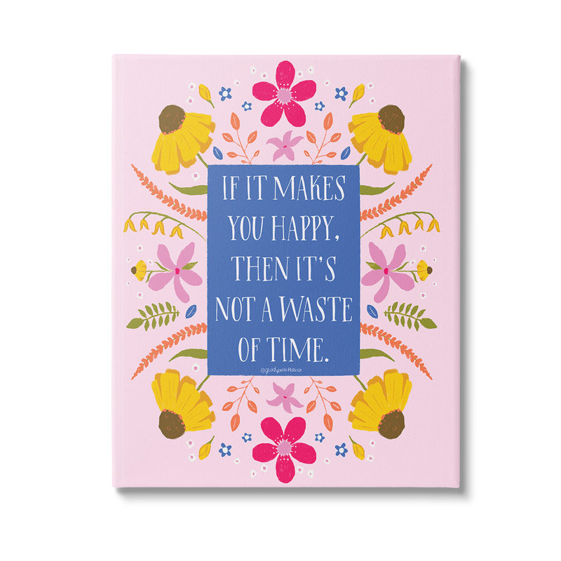 Art floral sur toile Floral Makes You Happy par Glad You'Re Here Co., H 40 po x l 30 po
