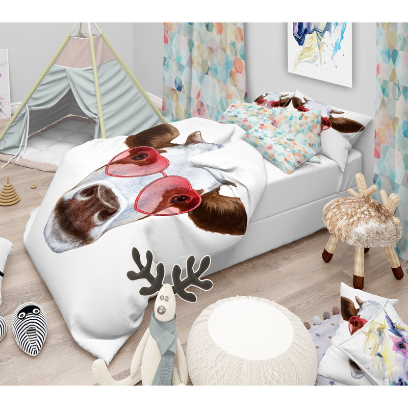 Ensemble de housse de couette moderne et contemporaine, Housse de couette double / grand + 2 taies