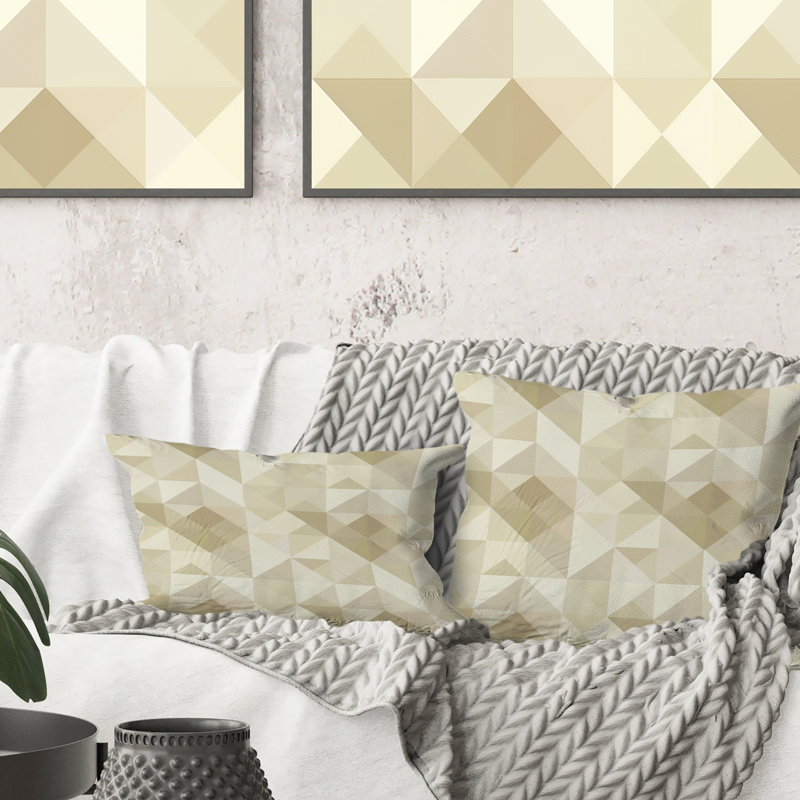 Coussin lombaire beige moderne Modern Triangle II