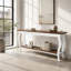 Console extra longue de 180 cm (70,9 po) à placer derrière un canapé, brune