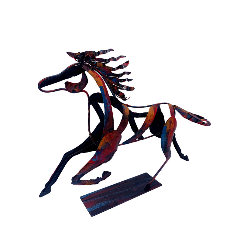 Magnifique cheval galopant en métal Piffard