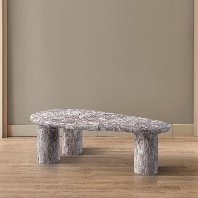 Table basse en béton Sassari, Brun