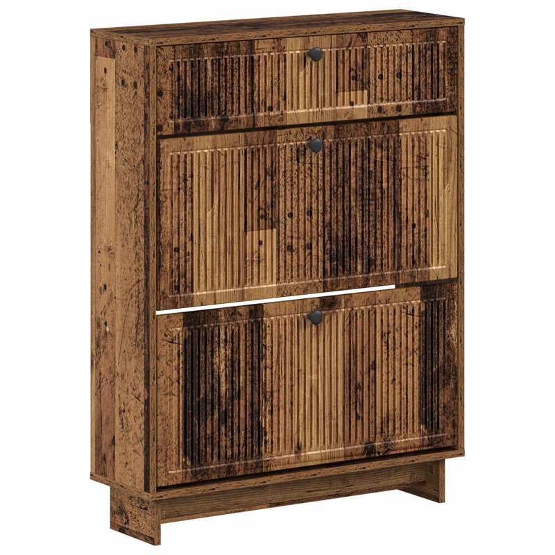 Shoe Storage, 103 cm H x 78 cm W x 24 cm D, Old Wood