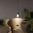1-Light Modern Cylinder Ripple Glass Shade Pendant Light