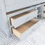 Lit mezzanine double en bois avec 4 tiroirs de rangement et fenêtres-1553337735