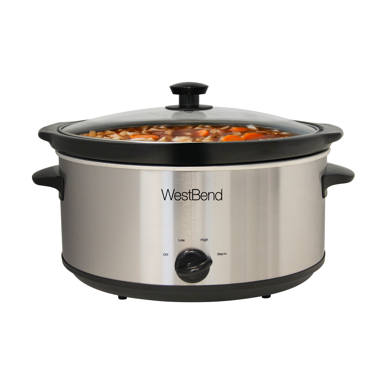 West Bend 5-Quart Black Rectangle Slow Cooker in the Slow Cookers