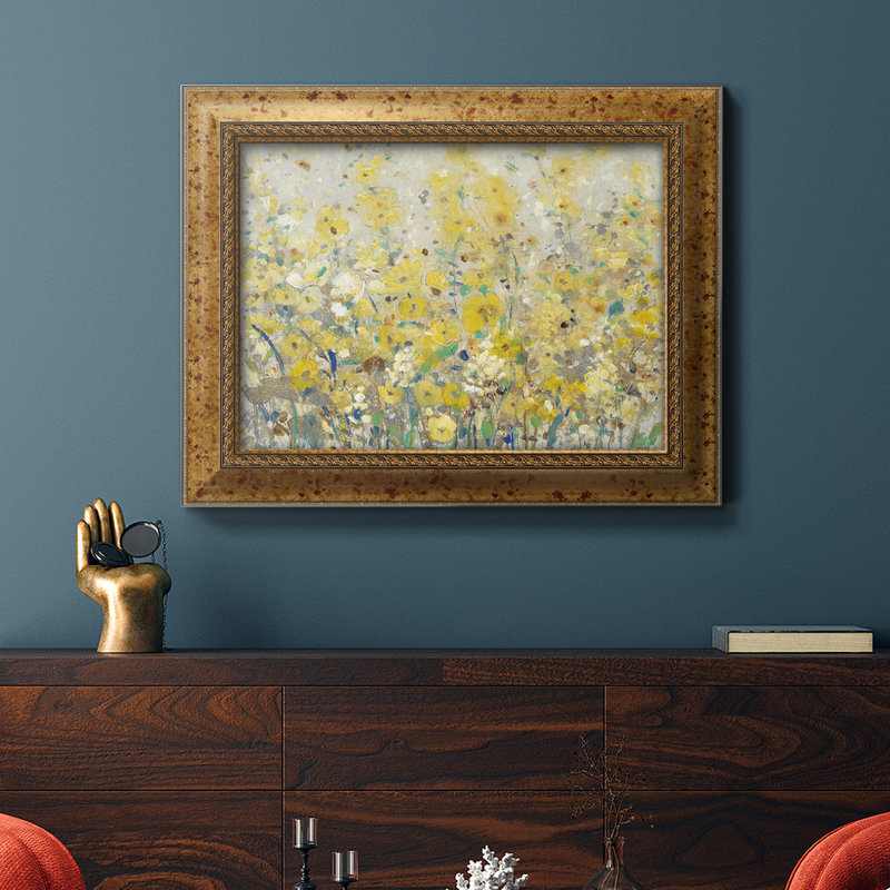 «Cheerful Garden I», peinture sur toile encadrée, H 18 po x l 27 po x P 2,5 po