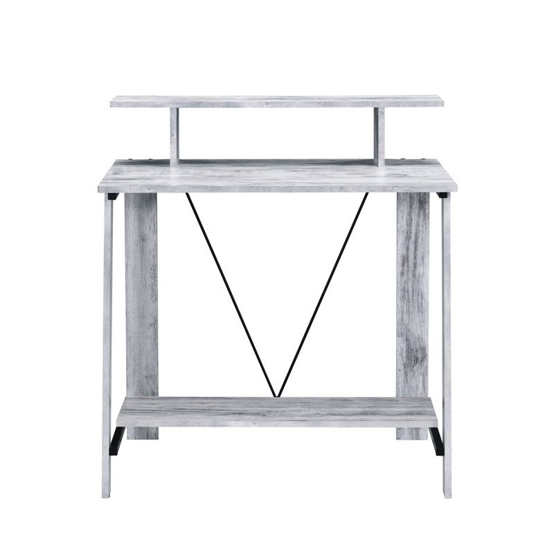 Bureau d'ordinateur spacieux avec tablette supérieure et espace de travail confortable, bureau rectangulaire pour un aménagement organisé