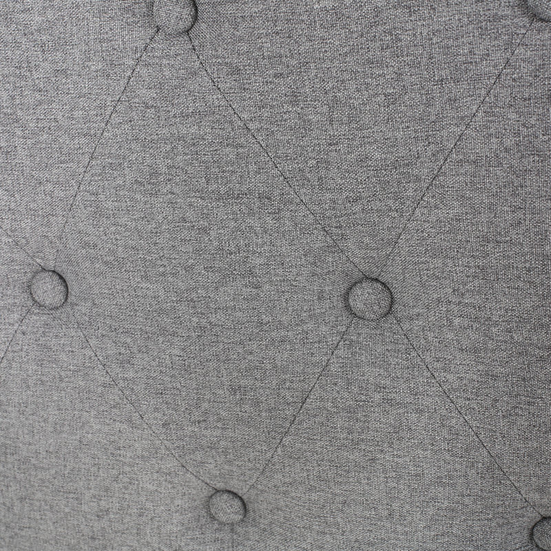 Tête de lit double et grand lit, Gris anthracite