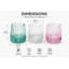 9 oz Verre en cristal turquoise à facettes Aqua-131384272