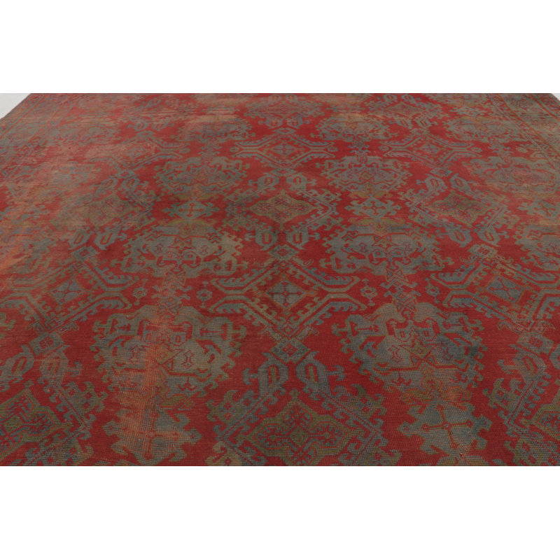 Oversized Vintage Turkish Rug With Medallion Lattice In Multicolour - Rug & Kilim