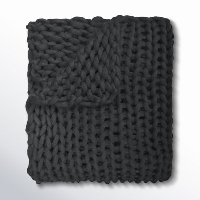 Maxine Acrylic Chunky Knit Throw Blanket