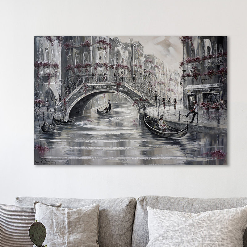 «Venice Charm II» par Isabella Karolewicz - reproduction d'art sur toile, 10 po x 15 po