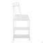 Bureau contemporain Tier en métal blanc et verre givré