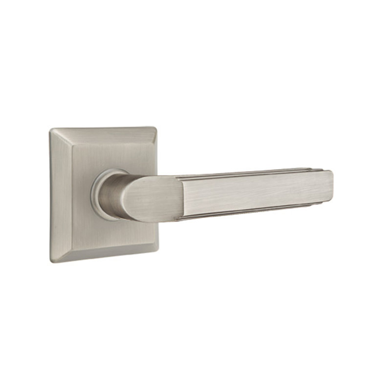 Levier de passage avec quincy rose Milano, Droite, Nickel antique