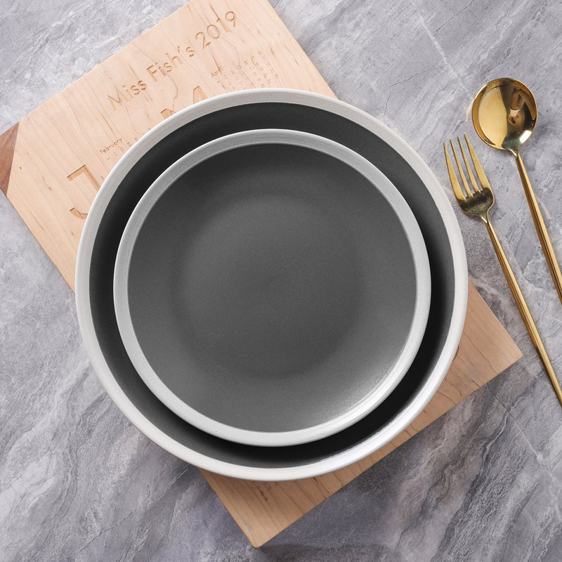 Ensemble d'assiettes à salade Stone Lain Serenity, gris