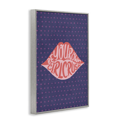 Confident Girl Crush Lips Framed Giclee Art by Nataly White
