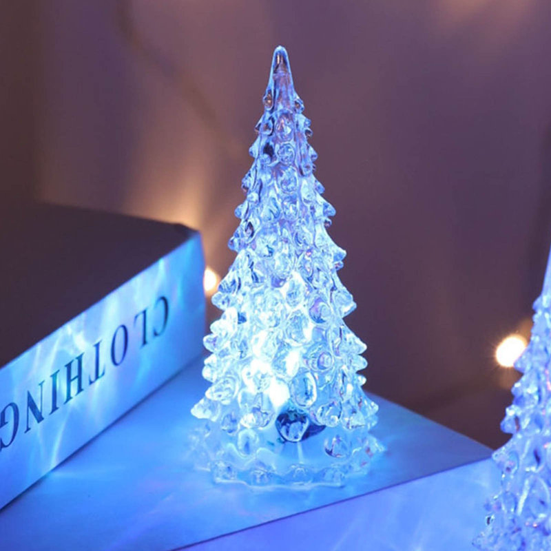 Plastic Luminous Toys  Colorful Christmas Trees  Night Lights  Luminous Birthday Gifts 21cm
