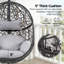 Chaise balancelle suspendue en osier avec coussin Chylie-378253578